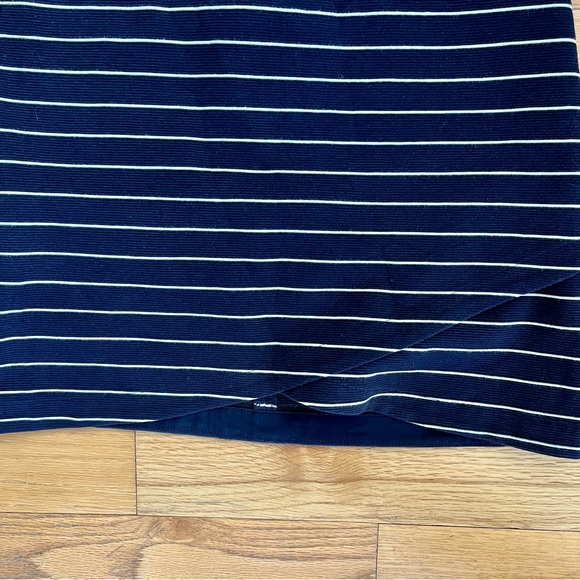 LOFT Navy & White Striped Mini Skirt - Picture 2 of 5